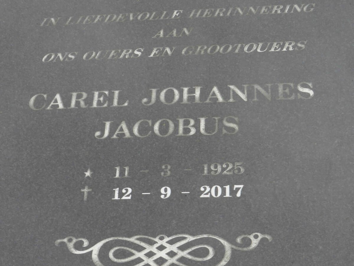 ? Carel Johannes Jacobus 1925-2017