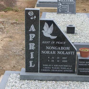 APRIL Nongabom Norah Nolasti 1957-2000