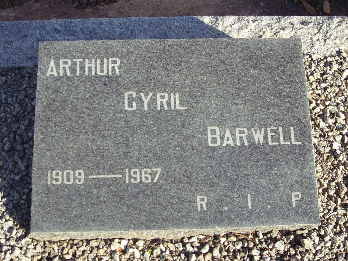 BARWELL Arthur Cyril 1909-1967