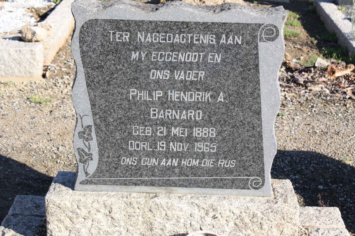 BARNARD Philip Hendrik A. 1888-1965
