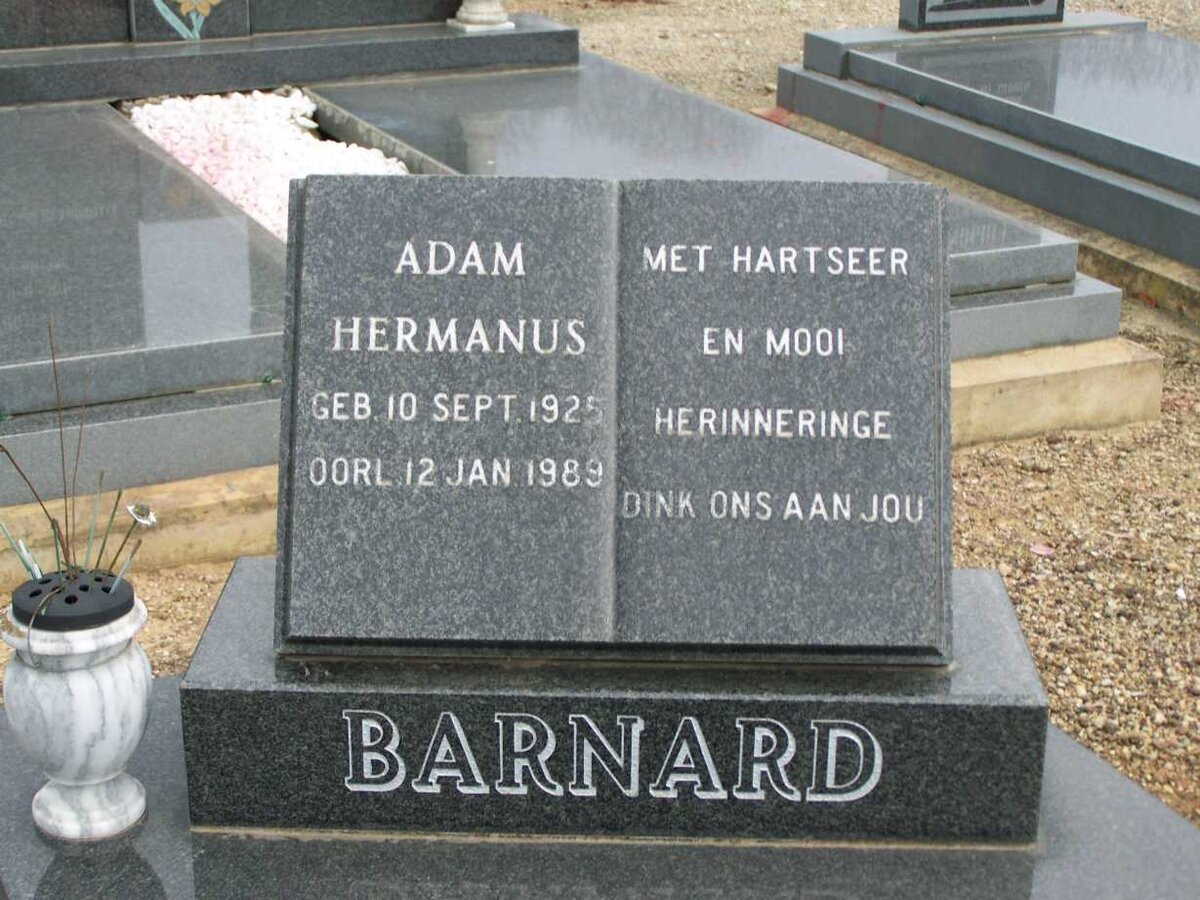 BARNARD Adam Hermanus 1925-1989