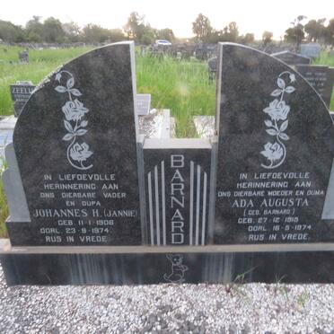 BARNARD Johannes H. 1906-1974 & Ada Augusta BARNARD 1915-1974
