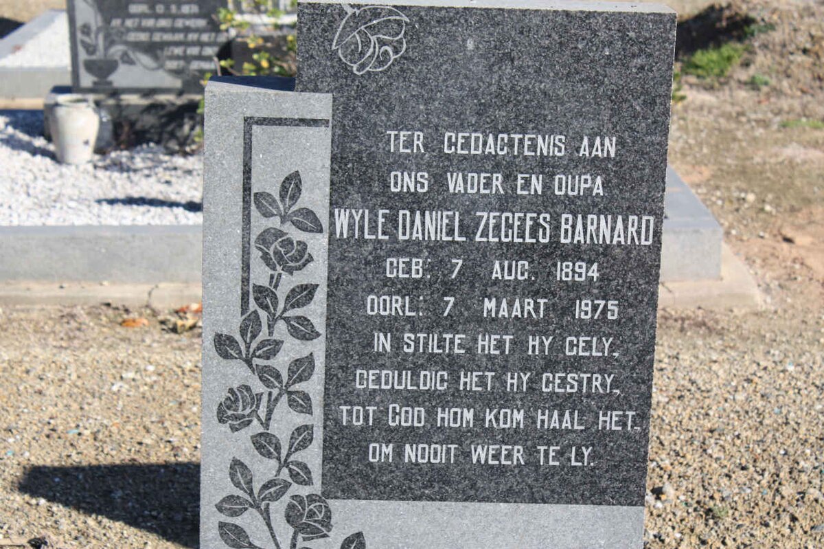 BARNARD Daniel Zegees 1894-1975
