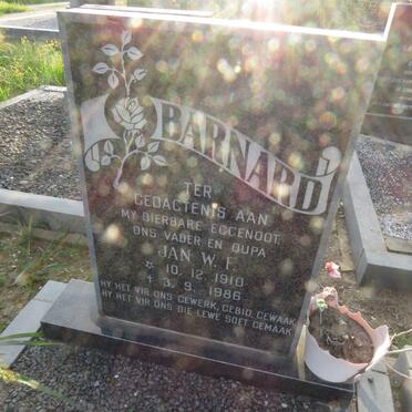 BARNARD Jan W.F. 1910-1986