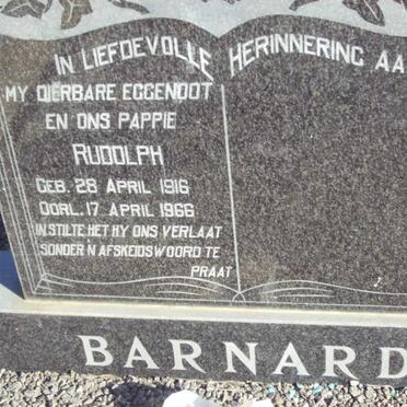 BARNARD Rudolph 1916-1966