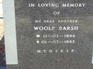 BARSH Woolf 1896-1985