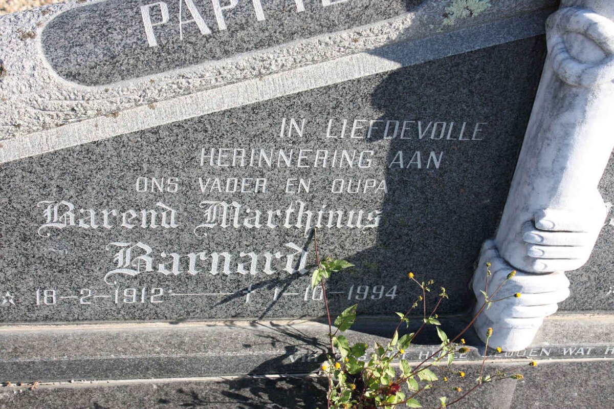 BARNARD Barend Marthinus 1912-1994