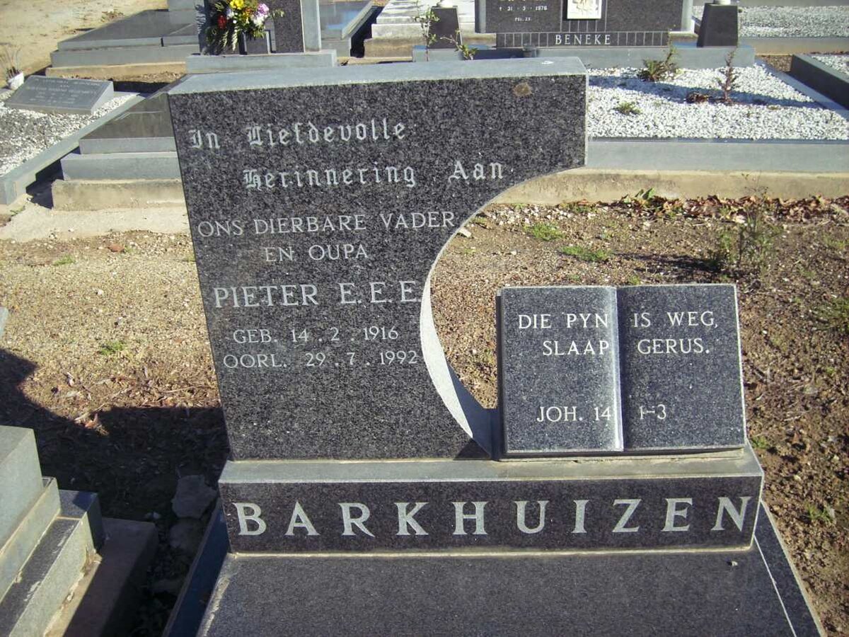BARKHUIZEN Pieter E.E.E. 1916-1992
