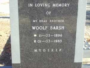 BARSH Woolf 1896-1985