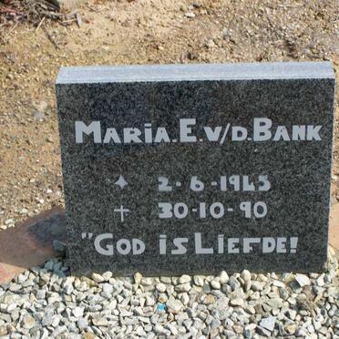BANK Maria E., v.d. 1945-1990