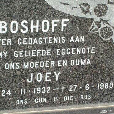 BOSHOFF Joey 1932-1980