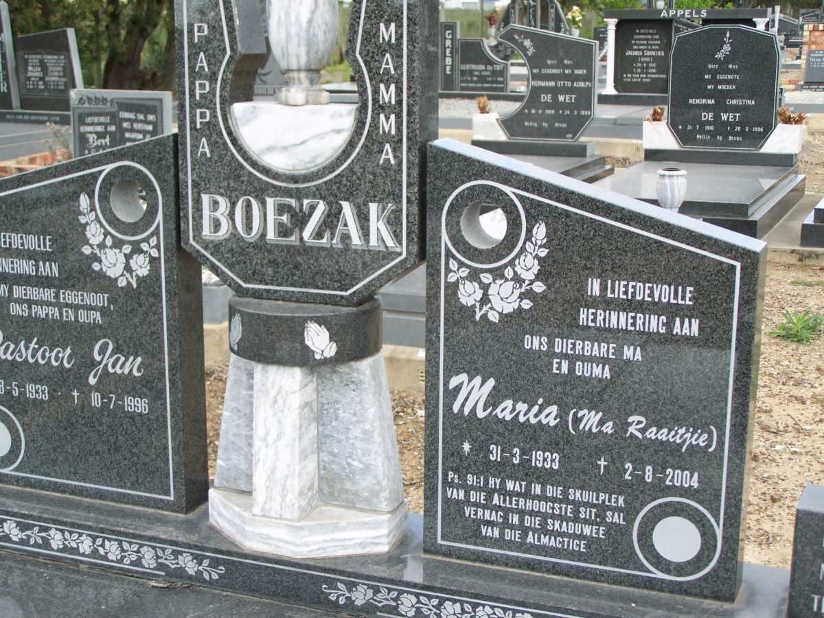 BOEZAK Pastoor Jan 1933-1996 &amp; Maria 1933-2004 _1