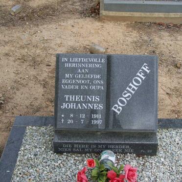 BOSHOFF Theunis Johannes 1911-1997