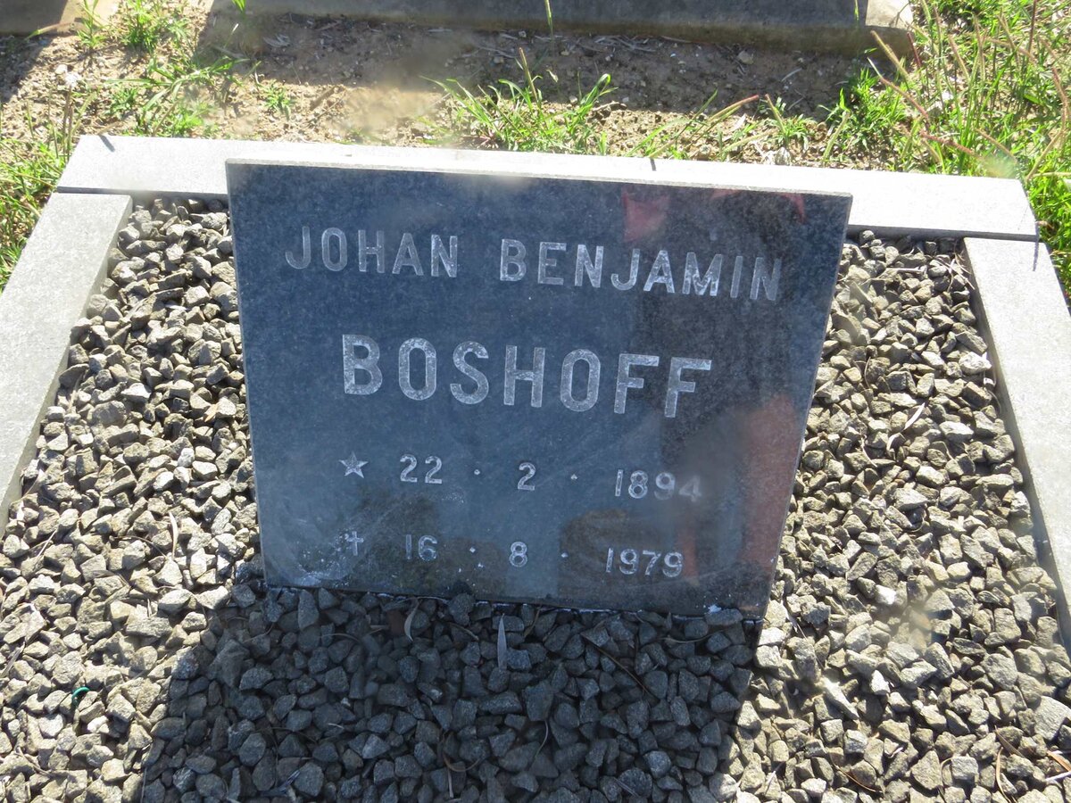 BOSHOFF Johan Benjamin 1894-1979