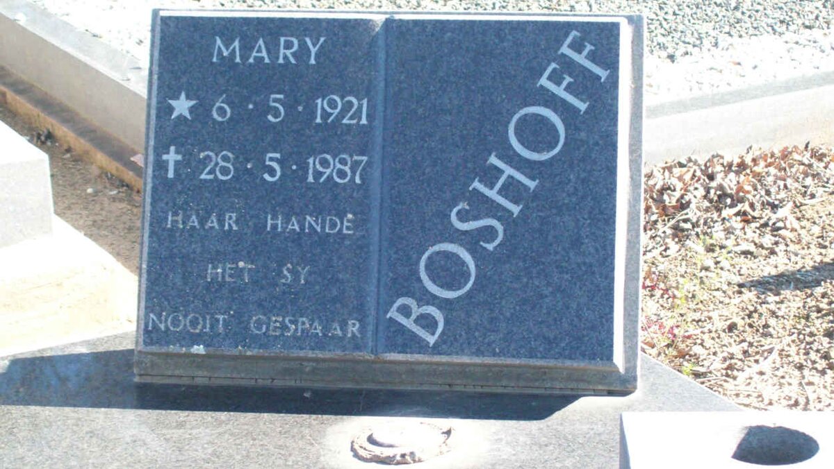 BOSHOFF Mary 1921-1987
