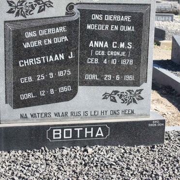 BOTHA Christiaan J. 1875-1960 &amp; Anna G.M.S. CRONJE 1878-1961