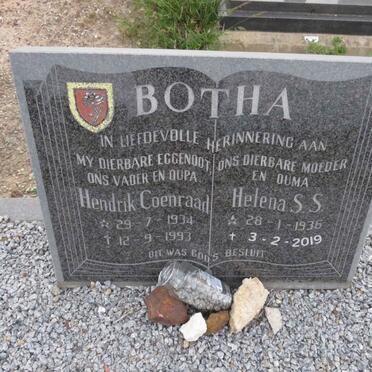 BOTHA Hendrik Coenraad 1934-1993 &amp; Helena S.S. 1936-2019