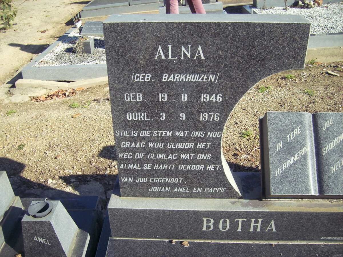 BOTHA J.P. 1946-1982 &amp; Alna BARKHUIZEN 1946-1976 _2