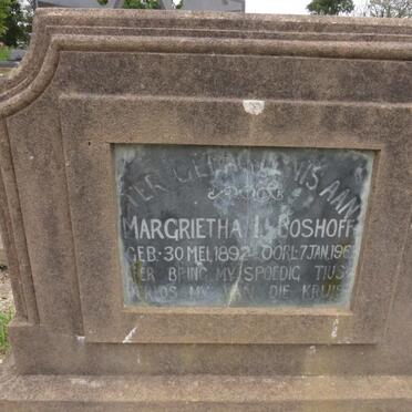 BOSHOFF Margrietha I. 1892-196?