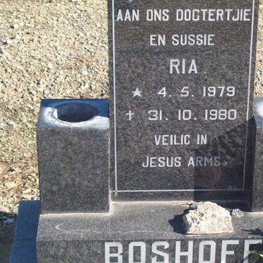 BOSHOFF Ria 1979-1980