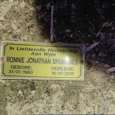 BRUINTJIES Ronnie Jonathan 1960-2012