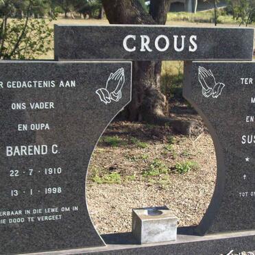 CROUS Barend C. 1910-1998 &amp; Susanna H. 1916-1981