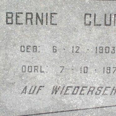 CLUR Bernie 1903-1970