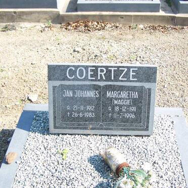 COERTZE Jan Johannes 1912-1983 &amp; Margaretha 1911-1996