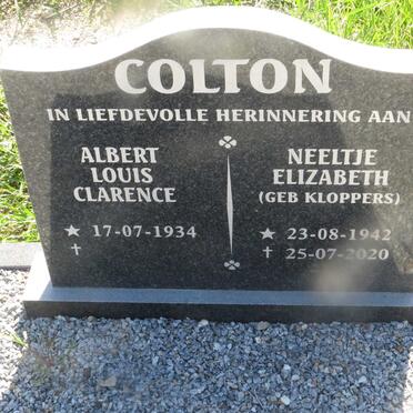 COLTON Albert Louis Clarence 1934- & Neeltje Elizabeth KLOPPERS 1942-2020