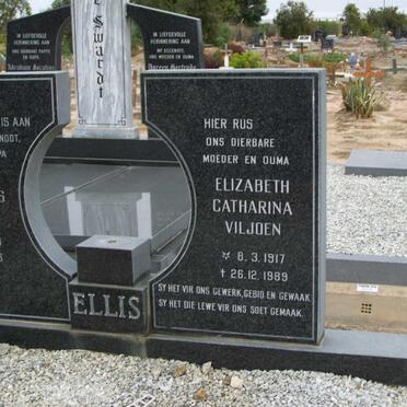 ELLIS Frederik Johannes Jacobus 1913-1986 &amp; Elizabeth Catharina Viljoen 1917-1989