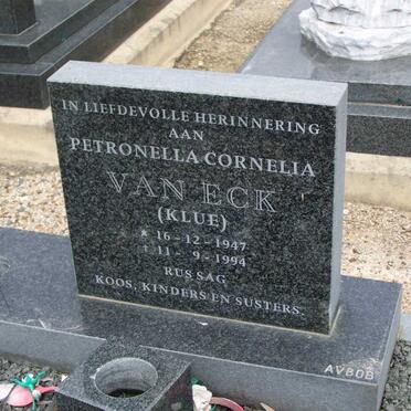 ECK Petronella Cornelia, van nee KLUE 1947-1994