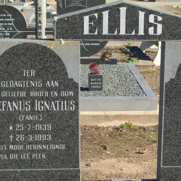 ELLIS Stefanus Ignatius 1939-1993 &amp; Lenie MOSTERT 1947-1978