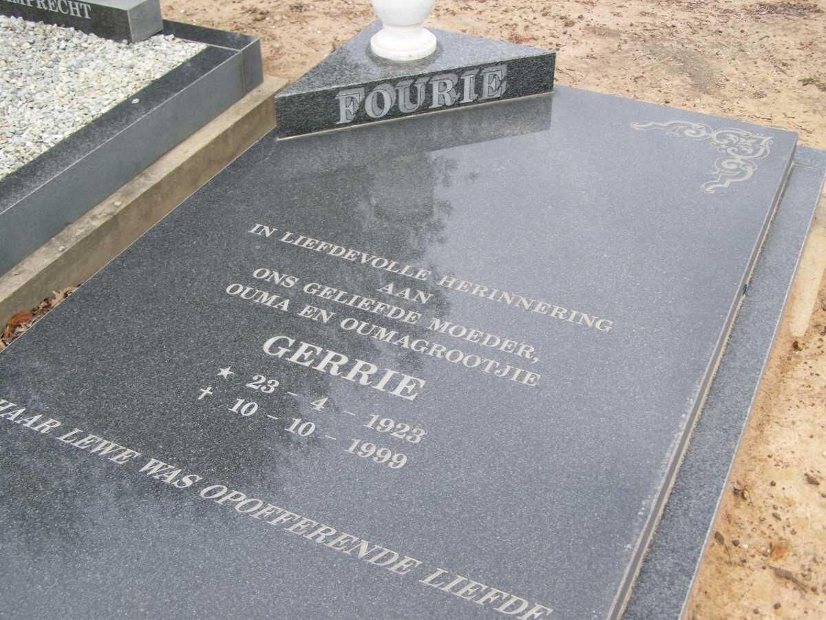 FOURIE Gerrie 1923-1999