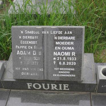 FOURIE Adam D.B. 1935-1977 & Naomi R. 1933-2020