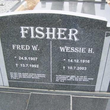 FISHER Fred W. 1907-1992 &amp; Wessie H. 1916-2003