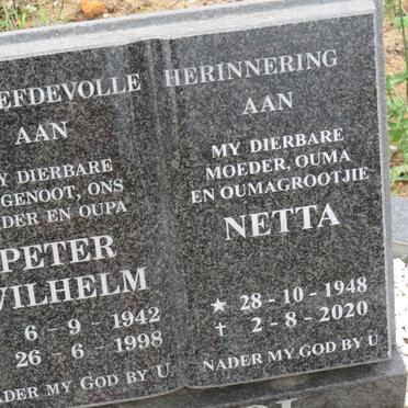 FERNOL Peter Wilhelm 1942-1998 & Netta 1948-2020