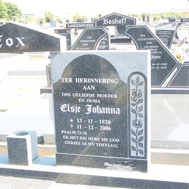 FOX Arthur 1918-1984 &amp; Elsje Johanna 1920-2006