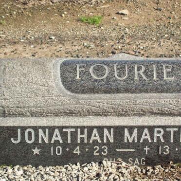 FOURIE Jonathan Marthinus 1923-1979