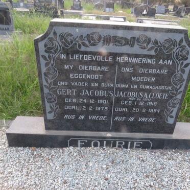 FOURIE Gert Jacobus 1901-1975 & Jacobus A. Cloete DU TOIT 1918-1994