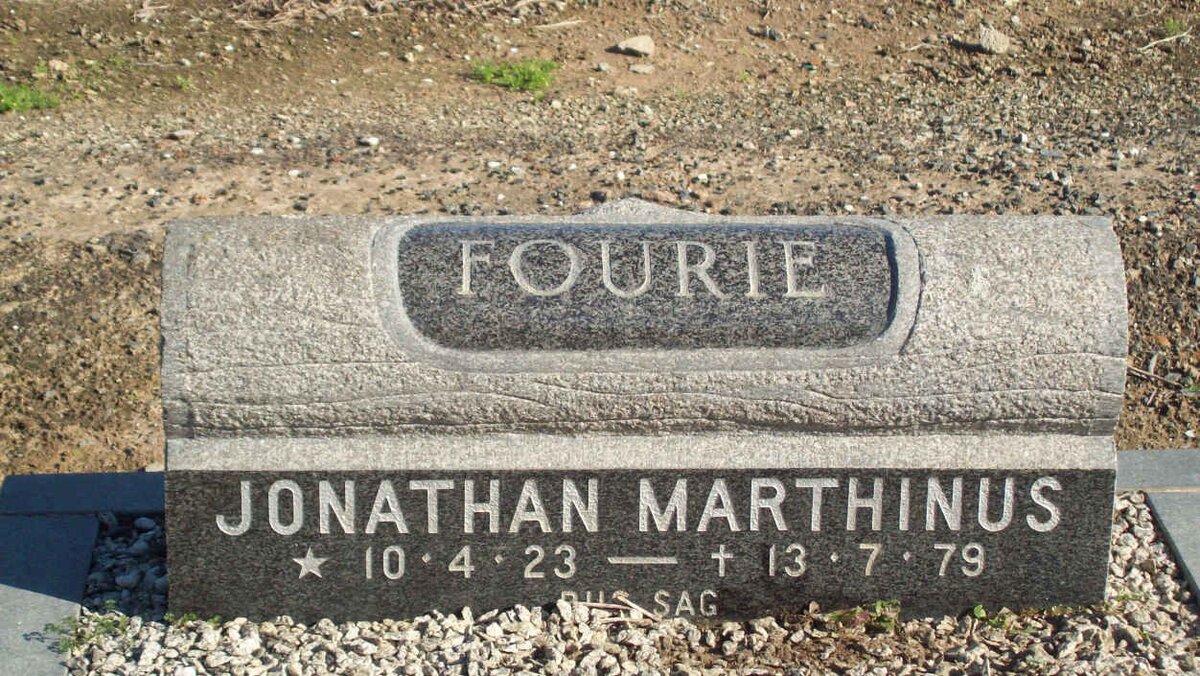 FOURIE Jonathan Marthinus 1923-1979