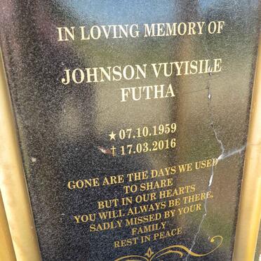 FUTHA Johnson Vuyisile 1959-2016