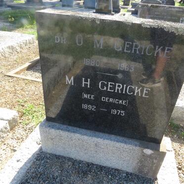 GERICKE O.M. 1880-1963 & M.H. GERICKE 1892-1975