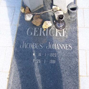 GERICKE Jacobus Johannes 1923-1991