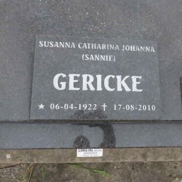 GERICKE Susanna Catharina Johanna 1922-2010