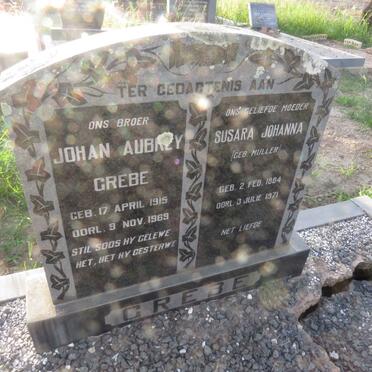 GREBE Susara Johanna nee MULLER 1884-1971 :: GREBE John Aubrey 1915-1969 