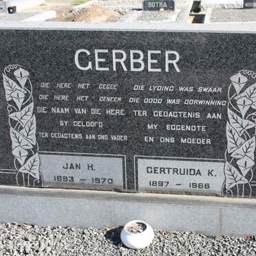 GERBER Jan H. 1893-1970 &amp; Gertruida K. 1897-1966