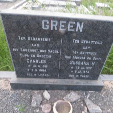 GREEN Charles 1911-19?4 & Sussana H. 1918-1974