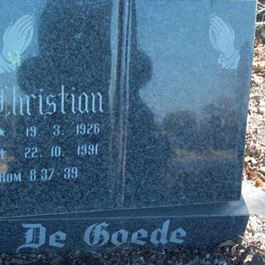 GOEDE Christian, de 1926-1991
