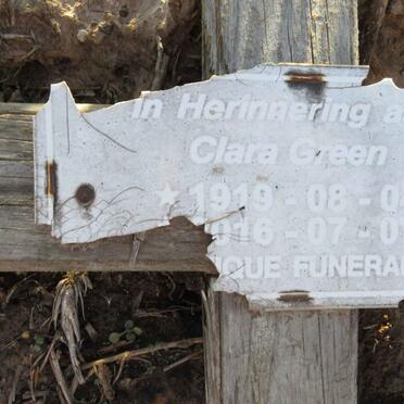 GREEN Clara 1919-2016