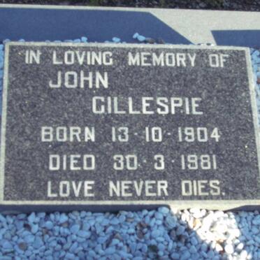 GILLESPIE John 1904-1981
